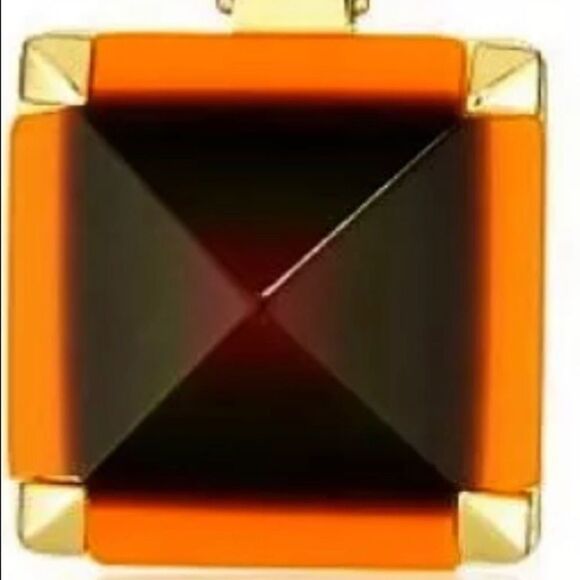 Kate Spade Pyramid Hill Orange Statement Necklace - Picture 2 of 7